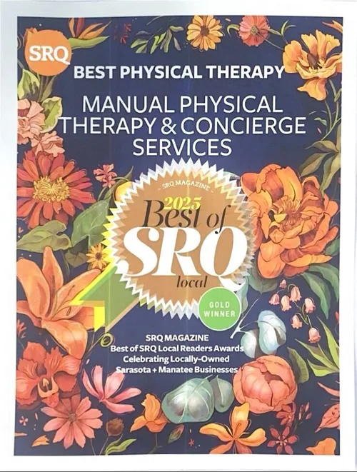 SRQ Magazine 2025 Best of SRQ Local Gold Winner award for Best Physical Therapy